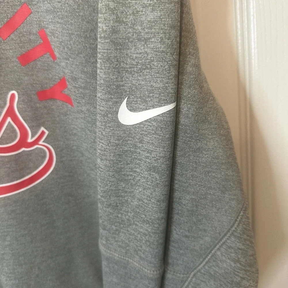 NEW Nike Small Kansas City Chiefs Dri Fit Hoodie Mens Gray Kangaroo Pocket NFL‎